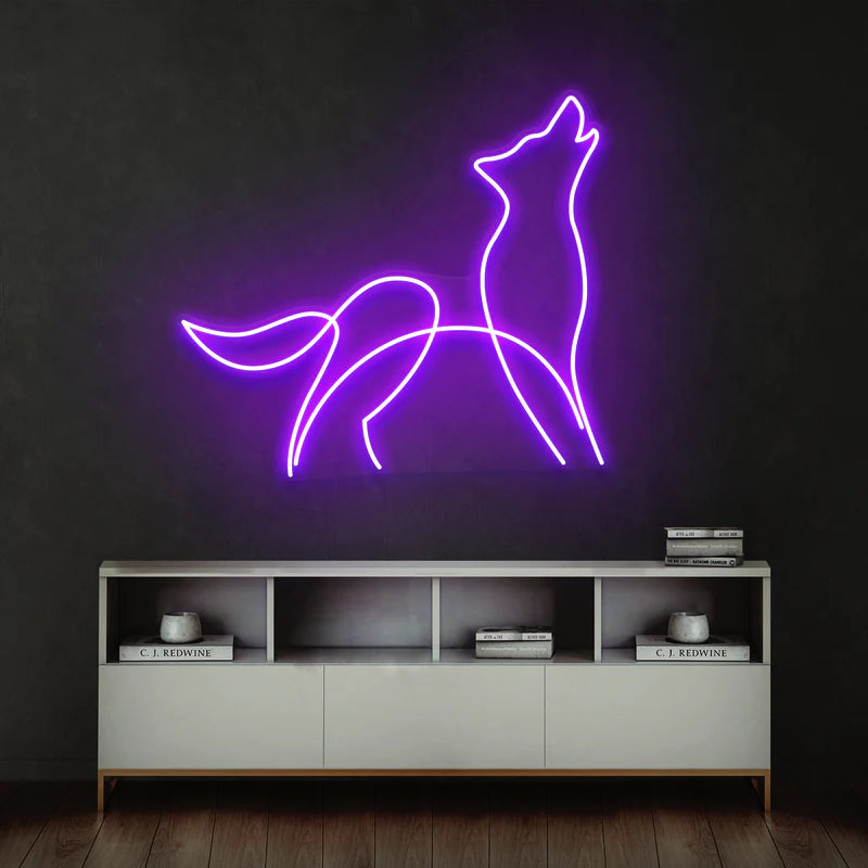 Howling Dog LED Neon Sign Light