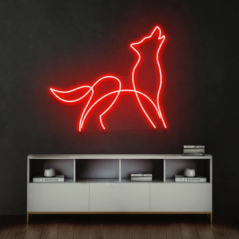 Howling Dog LED Neon Sign Light