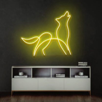 Howling Dog LED Neon Sign Light