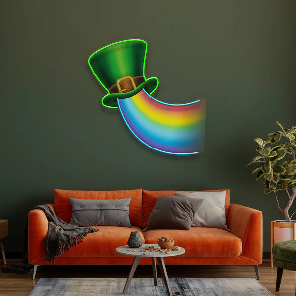 Rainbow Lucky St Patrick's Day  Led Neon Sign Light