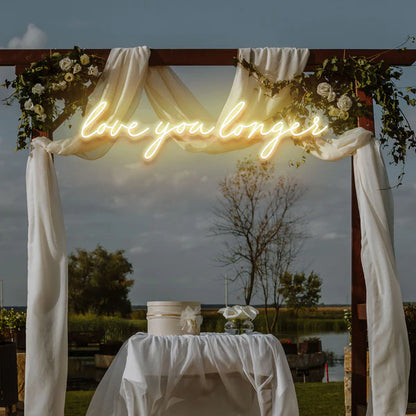 Love You Longer Led Neon Sign Light for Wedding