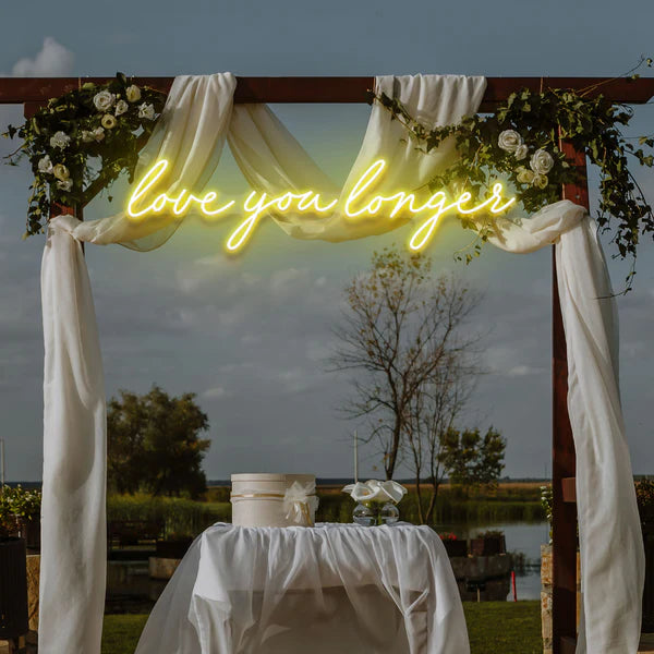 Love You Longer Led Neon Sign Light for Wedding