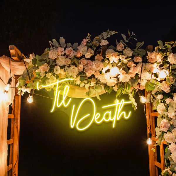 Til Death Neon Sign Light for Wedding